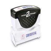 ACCUSTAMP2 1.63 in. x 0.5 in. CONFIDENTIAL Pre-Inked Shutter Stamp - Red/Blue