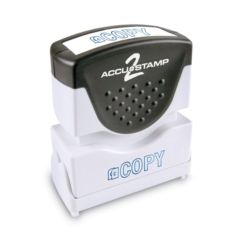 ACCUSTAMP2 1.63 in. x 0.5 in. Pre-Inked COPY Shutter Stamp - Blue