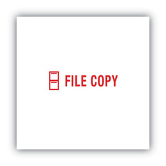 ACCUSTAMP2 1.63 in. x 0.5 in. FILE COPY Pre-Inked Shutter Stamp - Red