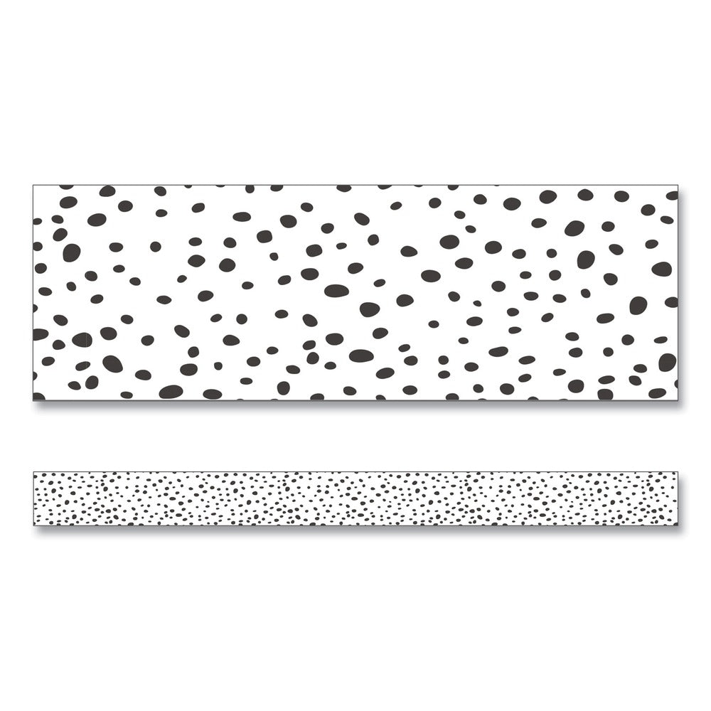 Carson-Dellosa 3 in. x 3 ft. Dotted Straight Borders - Black/White (12/Pack)