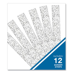 Carson-Dellosa 3 in. x 3 ft. Dotted Straight Borders - Black/White (12/Pack)