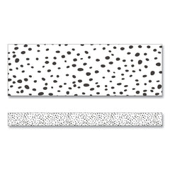 Carson-Dellosa 3 in. x 3 ft. Dotted Straight Borders - Black/White (12/Pack)