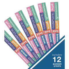 Carson-Dellosa 12-Piece 3 in. x 3 ft. Motivational: Positive Words Straight Borders - Multicolor