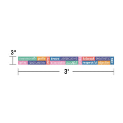Carson-Dellosa 12-Piece 3 in. x 3 ft. Motivational: Positive Words Straight Borders - Multicolor