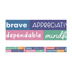 Carson-Dellosa 12-Piece 3 in. x 3 ft. Motivational: Positive Words Straight Borders - Multicolor