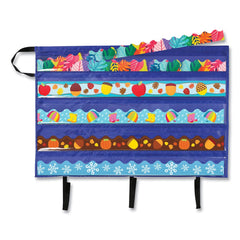 Carson-Dellosa 41 in. x 24.5 in. Border Storage Pocket Chart - Blue/Clear