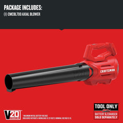 Factory Reconditioned Craftsman V20 Brushed Lithium-Ion Cordless Axial Leaf Blower (Tool Only)