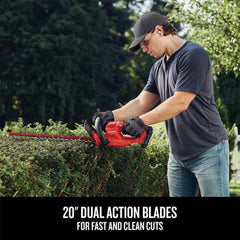 Factory Reconditioned Craftsman CMCHT810C1R V20 Brushed Lithium-Ion 20 in. Cordless Hedge Trimmer Kit (1.5 Ah)