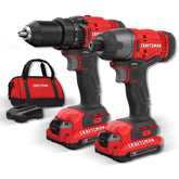 Factory Reconditioned Craftsman 20V Variable Speed Lithium-Ion 1/2 in. Cordless Drill Driver and 1/4 in. Impact Driver Combo Kit with 2 Batteries (1.3 Ah)