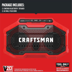 Factory Reconditioned Craftsman V20 Lithium-Ion Cordless Bluetooth Speaker (Tool Only)