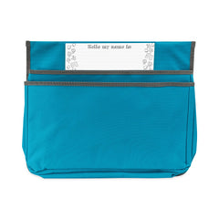 C-Line 16.37 in. x 13.5 in. Fabric/Vinyl Chair Cubbies for Most Classroom Chair Styles - Medium, Seaside Blue
