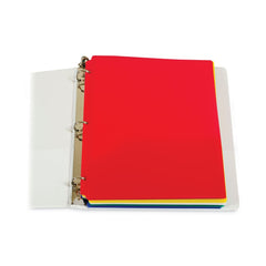 C-Line 3-Hole Punch 11 in. x 8.5 in. 2-Pocket Heavyweight Poly Portfolio Folder - Assorted (10/Pack)