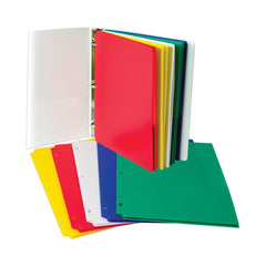 C-Line 3-Hole Punch 11 in. x 8.5 in. 2-Pocket Heavyweight Poly Portfolio Folder - Assorted (10/Pack)