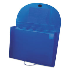 C-Line 1.63 in. Expansion 7 Sections Cord/Hook Closure 1/6-Cut Tabs Letter Size Expanding Files - Blue