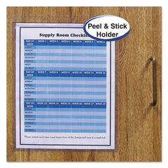 C-Line Super Heavy-Duty Top Load 9 in. x 12 in. Insert Self-Adhesive Poly Shop Ticket Holders - Clear Front (50/Box)