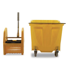 Carlisle 35 qt OmniFit Mop Bucket with Down Press Wringer - Yellow