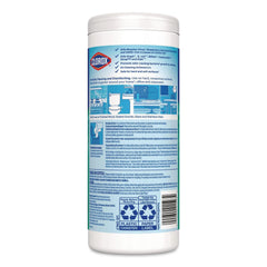 Clorox 7 in. x 8 in. 1-Ply Bleach Free Disinfecting Wipes - Fresh Scent, White (12 Canisters/Carton)