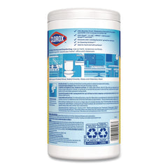 Clorox 7 in. x 7.75 in. 1-Ply Bleach Free Disinfecting Cleaning Wipes - Crisp Lemon White (6/Carton)