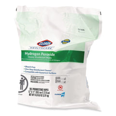 Clorox Healthcare 12 in. x 11 in. Hydrogen Peroxide Cleaner Disinfectant Wipes - Unscented White (2/Carton)