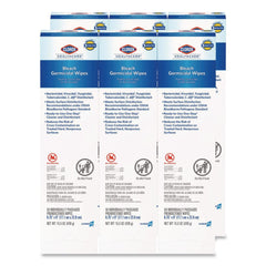 Clorox Healthcare 6.75 in. x 9 in. 1-Ply Individual Bleach Germicidal Wipes - Unscented White (6/Carton)
