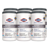 Clorox Healthcare 6.75 in. x 8 in. 1-Ply VersaSure Cleaner Disinfectant Wipes - Fragranced White (6/Carton)