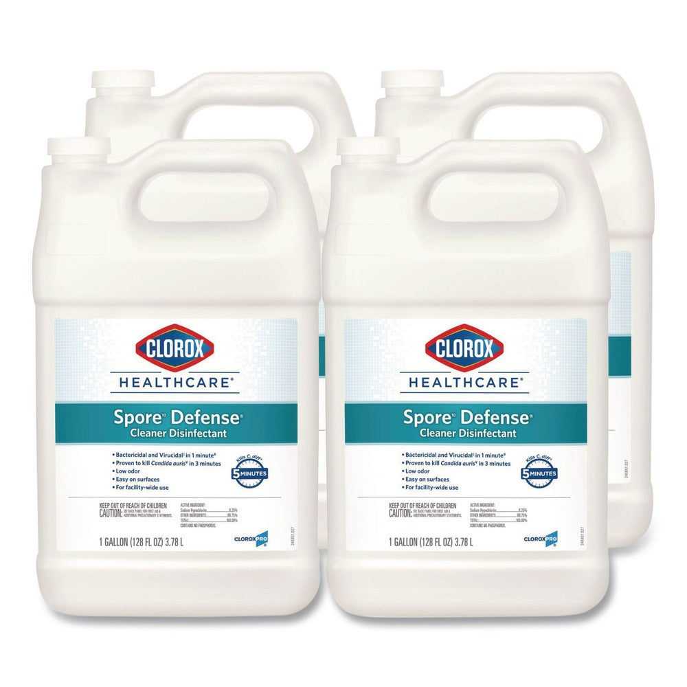 Clorox Healthcare Spore Defense 1-Gallon Refill Bottle Closed System Cleaner Disinfectant (4/Carton)