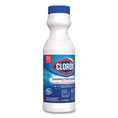 Clorox 32436 11 oz. Bottle Concentrated Regular Disinfecting Bleach - Unscented (28/Carton)