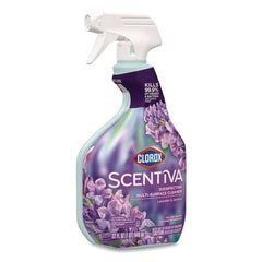 Clorox 60523CT Scentiva 32 oz Bleach-Free Disinfecting Multi-Surface Cleaner - Lavender and Jasmine (9/Carton)