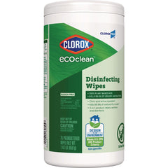 Clorox 8 in. x 7 in. 1-Ply CloroxPro EcoClean Disinfecting Wipes - Unscented, White (6/Carton)