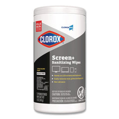 Clorox CloroxPro ScreenPlus 6 in. x 8 in. Sanitizing Wipes - Citrus Blend White (6/Carton)