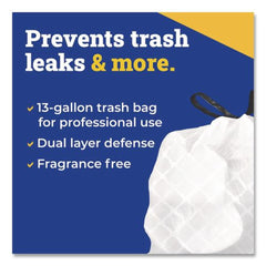 Glad 78526 Tall 13 gal. 24 in. x 27.38 in. Kitchen Drawstring Trash Bags - Gray (100 Bags/Box, 4 Boxes/Carton)