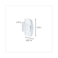 Command Small Plastic All Weather Hooks and Strips - Clear (24/Pack)