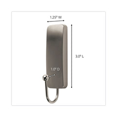 Command 3 lbs. Capacity Metal Decorative Hooks - Medium Brushed Nickel (2/Pack)