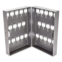 CONTROLTEK 7.75 in. x 3.25 in. x 11.5 in. 28-Key Combination Lockable Key Cabinet - Gray