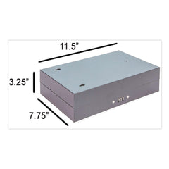 CONTROLTEK 7.75 in. x 3.25 in. x 11.5 in. 28-Key Combination Lockable Key Cabinet - Gray