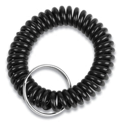 CONTROLTEK Wrist Key Coil Key Organizers - Black (12/Pack)