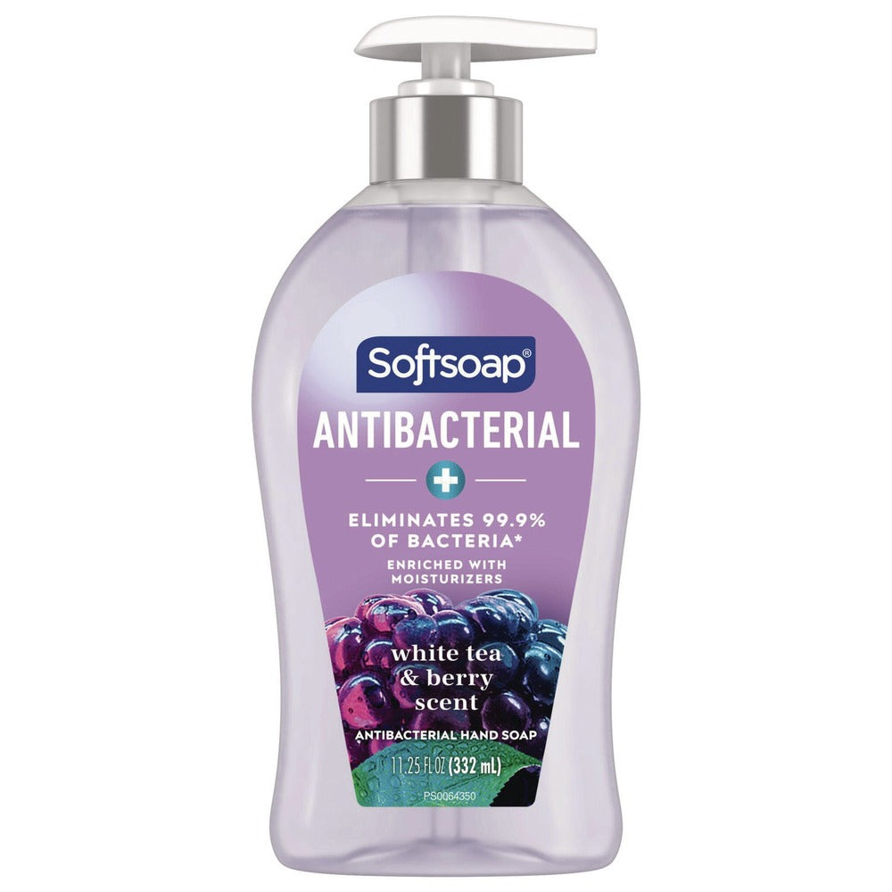 Softsoap US03574A 11.25 oz. Pump Bottle Antibacterial Hand Soap - White Tea and Berry Fusion