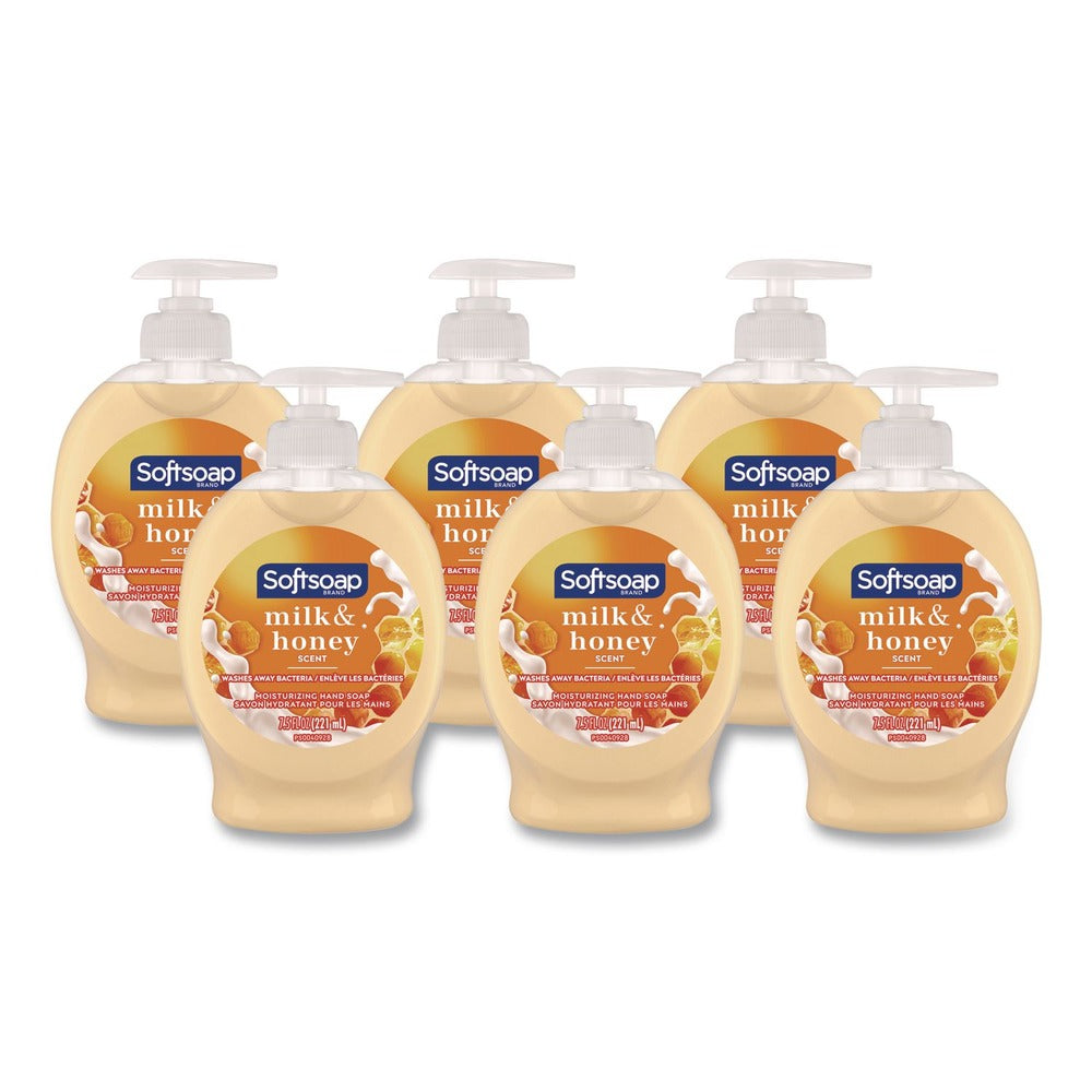 Softsoap US04965ACT 7.5 oz Liquid Hand Soap Pumps - Milk and Honey Scent (6/Carton)
