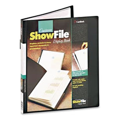 Cardinal ShowFile 12 Letter-Size Sleeves Display Book with Custom Cover Pocket - Black