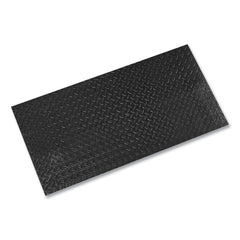 Crown 36 in. x 60 in. Tuff-Spun Foot-Lover Rectangular Diamond Surface Mat - Black
