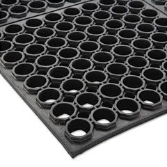 Crown 36 in. x 60 in. Safewalk Heavy-Duty Anti-Fatigue Drainage Mat - Black