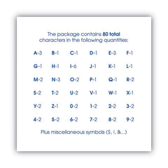 Cosco 3 in. Tall Numbers and Symbols Peel-and-Stick Letters - Black Characters/White Background