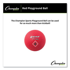 Champion Sports 6 in. Diameter Playground Ball - Red