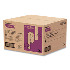 Cascades PRO B230 3.3 in. x 750 ft. 2-Ply Septic Safe Select Jumbo Bath Tissue - White (12/Carton)