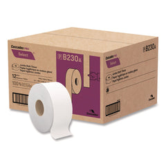 Cascades PRO B230 3.3 in. x 750 ft. 2-Ply Septic Safe Select Jumbo Bath Tissue - White (12/Carton)