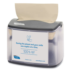 Cascades PRO C402 6.1 in. x 8.16 in. x 6.3 in. Tandem Tabletop Napkin Dispenser - Gray (4/Carton)