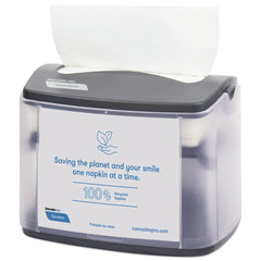 Cascades PRO C402 6.1 in. x 8.16 in. x 6.3 in. Tandem Tabletop Napkin Dispenser - Gray (4/Carton)