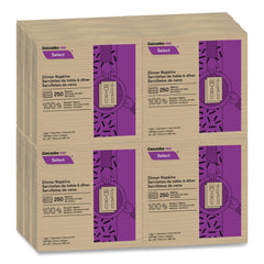 Cascades PRO 16 in. x 15.5 in. 1-Ply Select Dinner Napkins - Natural (12 Packs/Carton)