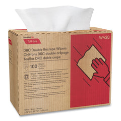 Cascades PRO 9.75 in. x 16.5 in. Tuff-Job Double Recrepe Wipers - White (8 Boxes/Carton)