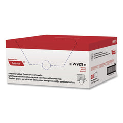 Cascades PRO W921 12 in. x 24 in. Tuff-Job S900 Antimicrobial Foodservice Towels - White/Red (150/Carton)